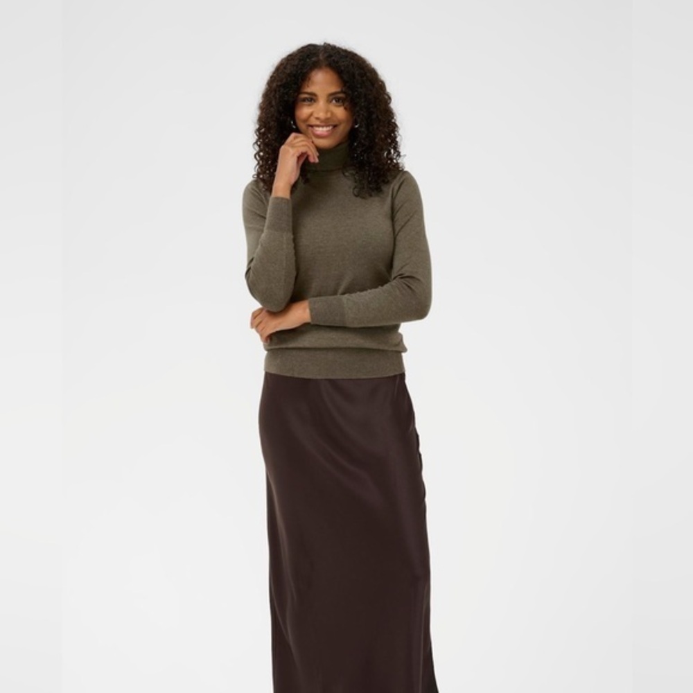 KAFFE Wool Turtleneck Pullover Sweater